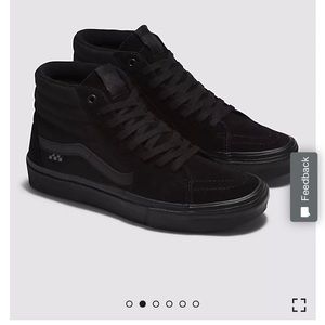 Skate sk8 high top suade all black vans